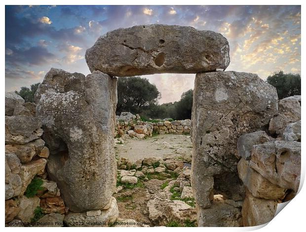 A Gateway to Prehistoric Life in Menorca Spain Print by Deanne Flouton