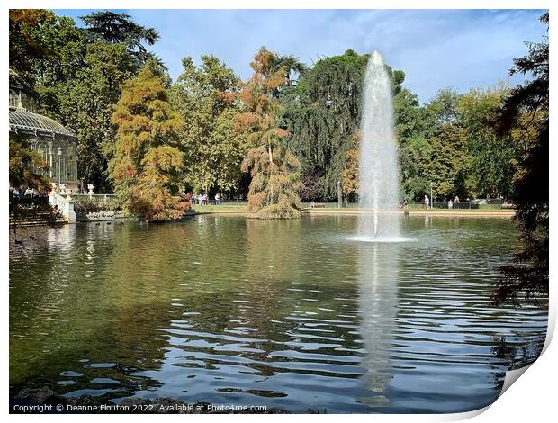 Tranquil Oasis in Madrid Print by Deanne Flouton