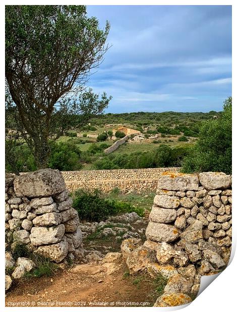 Countryside View Menorca Spain Print by Deanne Flouton