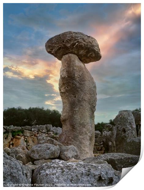  Megalith Pillar of Menorca Torre d'en Galmés  Print by Deanne Flouton