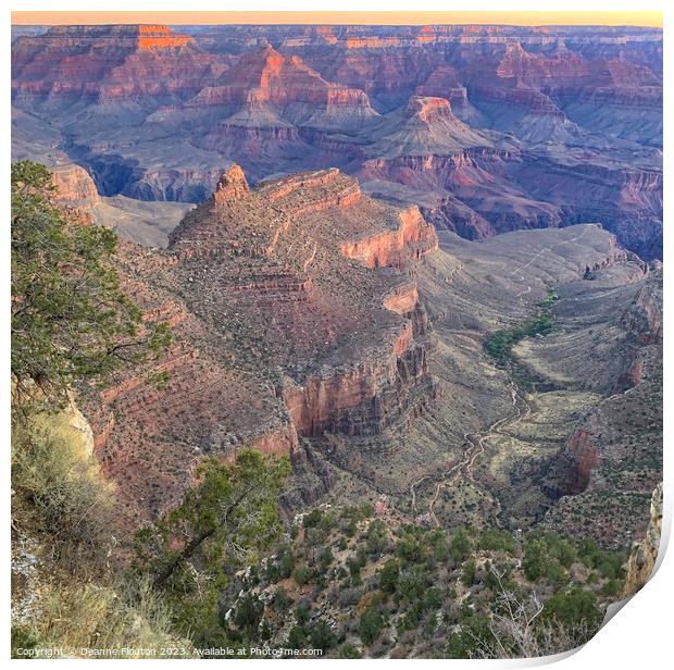 Awe Inspiring Sunrise at the Gran Canyon Print by Deanne Flouton