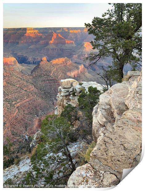 Awesome Sunrise at Grand Canyon Print by Deanne Flouton