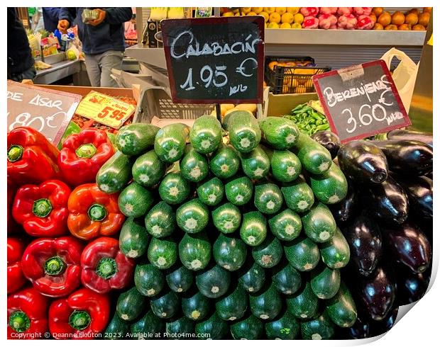 Colourful Vegetable Harvest Print by Deanne Flouton