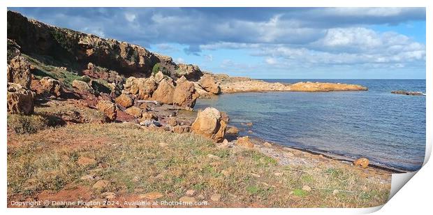 Rocky landscape Menorca Print by Deanne Flouton