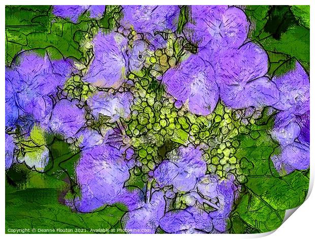 Vivid Purple Blossom Print by Deanne Flouton