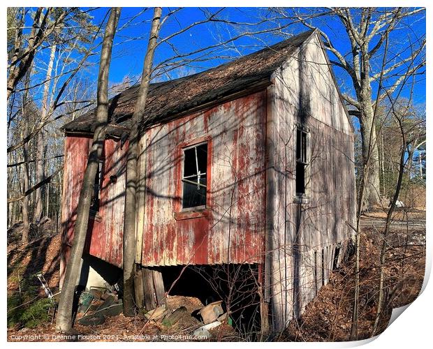 Rustic Red Barn Print by Deanne Flouton