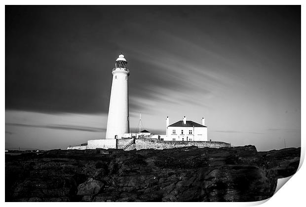 St Marys Lighthouse Print by Andrew Tait