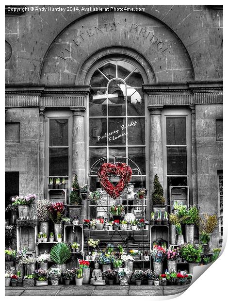 Flower Shop Print by Andy Huntley