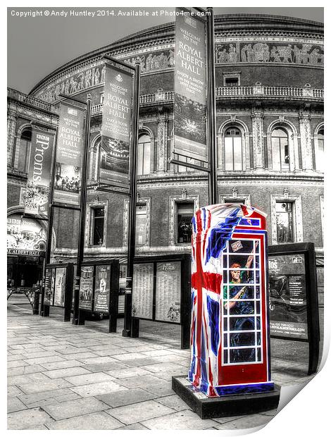 Royal Phone Box Print by Andy Huntley