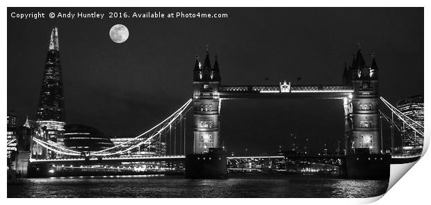 Tower Bridge & The Shard Print by Andy Huntley