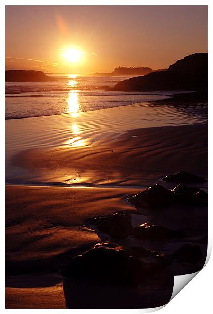 Cox Bay Sunset Print by Carolyn Eaton