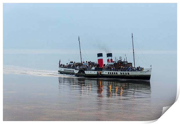  The Waverley Emerges from the Mist Print by Carolyn Eaton