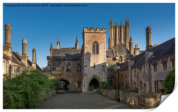  Vicar's Close, Wells Cathedral, Somerset Print by Carolyn Eaton