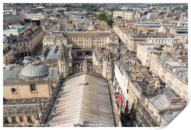Bath from The Abbey Roof Print by Carolyn Eaton