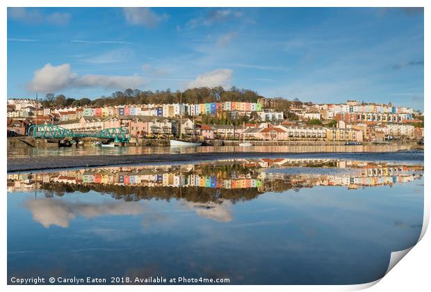 Bristol Harbourside Reflected Print by Carolyn Eaton