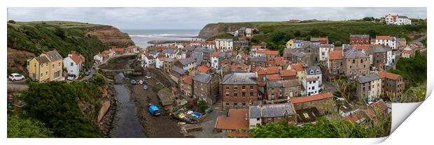 Staithes Print by Alan Tunnicliffe