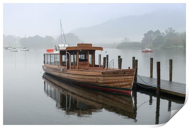 Misty Princess of Windermere Print by Alan Tunnicliffe