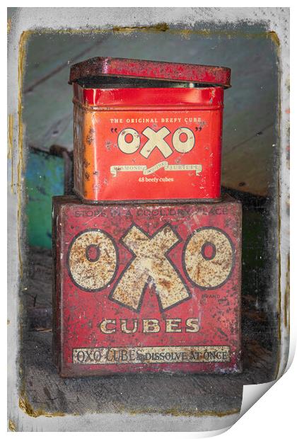 oxo tins Print by Alan Tunnicliffe