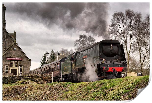 The mighty pacific chugs through cheddleton Print by Alan Tunnicliffe