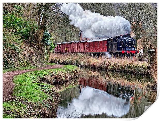 reflections of a Majestic steam locomotive Print by Alan Tunnicliffe