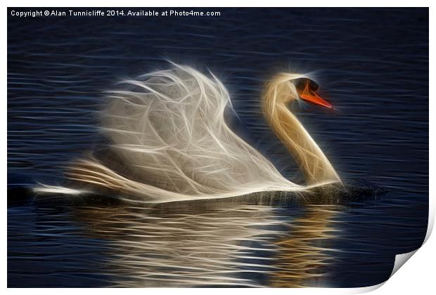 Mute Swan Print by Alan Tunnicliffe