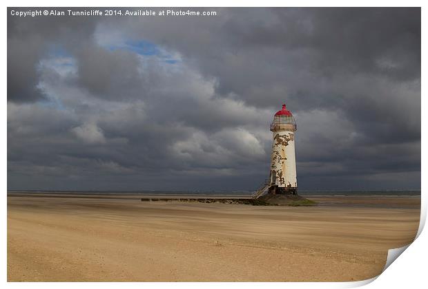 Talacre Lighthouse Print by Alan Tunnicliffe