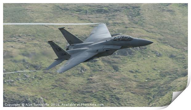 USAF f15 fighter Print by Alan Tunnicliffe