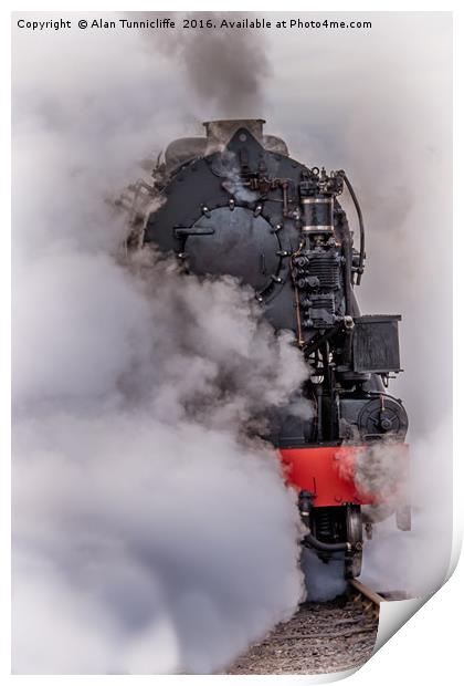 At full steam Print by Alan Tunnicliffe