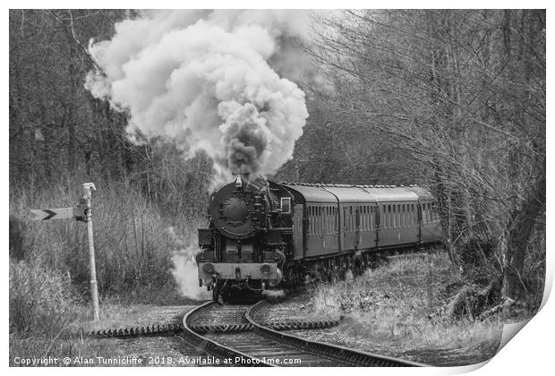 Mighty Locomotive on the Move Print by Alan Tunnicliffe