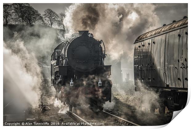 Steam locomotive Print by Alan Tunnicliffe
