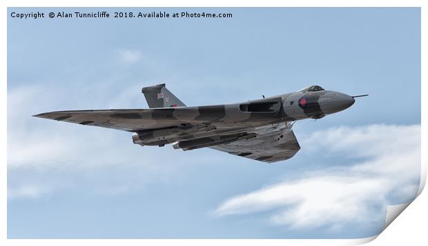 Mighty Vulcan in Flight Print by Alan Tunnicliffe