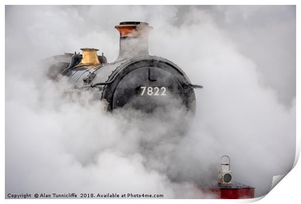 Steam locomotive Print by Alan Tunnicliffe