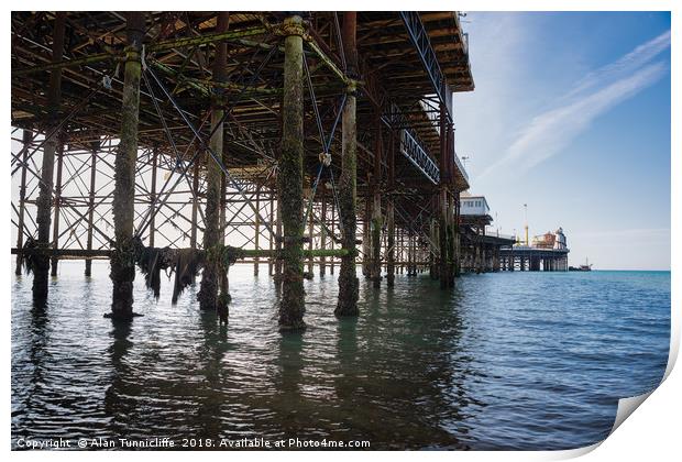 Brighton pier Print by Alan Tunnicliffe
