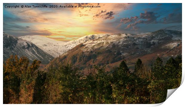 Lake district landscape Print by Alan Tunnicliffe