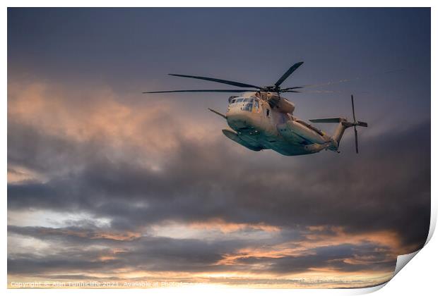 sikorsky ch-53 Print by Alan Tunnicliffe