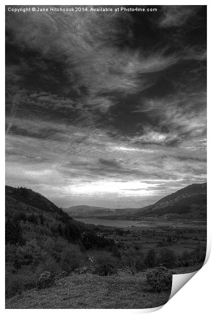 View from the Whinlatter Pass Print by Jane Hitchcock