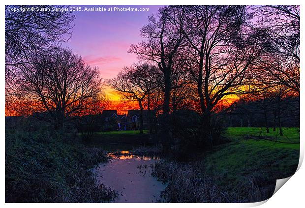  Colourful Sunset Print by Susan Sanger