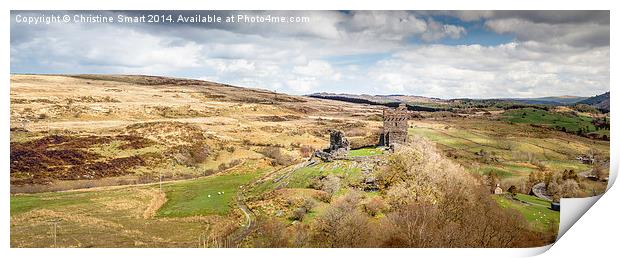 Dolwyddelan Castle Countryside Panorama Print by Christine Smart