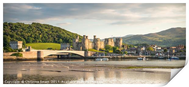 Conwy Harbour & Quay, Panorama Print by Christine Smart