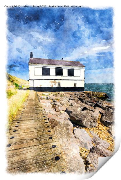 House on the Beach Print by Helen Hotson