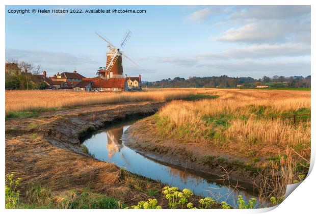 The windmill at Cley next the Sea, Print by Helen Hotson