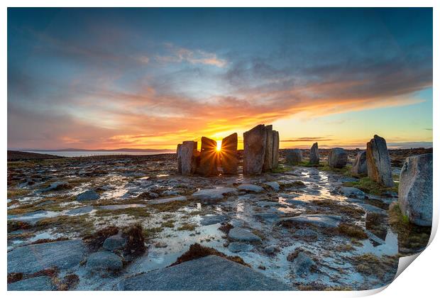 Dramatic sunrise over Deirbhile's Twist, Print by Helen Hotson