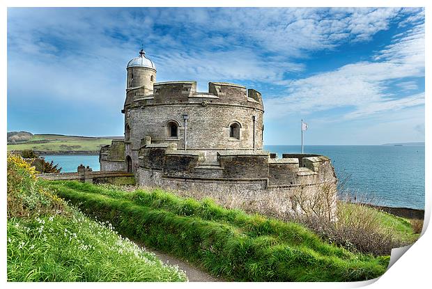 St Mawes Castle Print by Helen Hotson