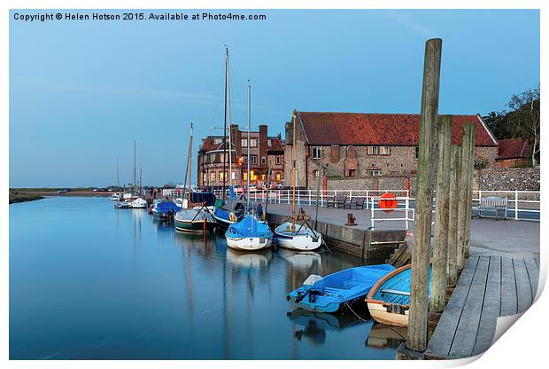 The Quay at Blakeney in Norfolk Print by Helen Hotson