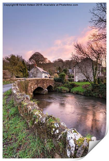 The Lerryn River in Cornwall Print by Helen Hotson