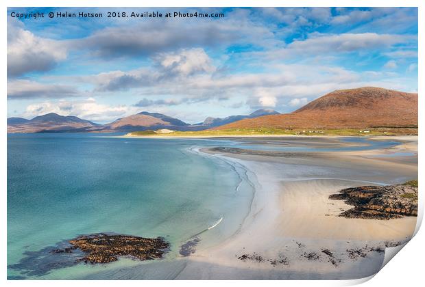 The View from Seilebost on the Isle of Harris Print by Helen Hotson