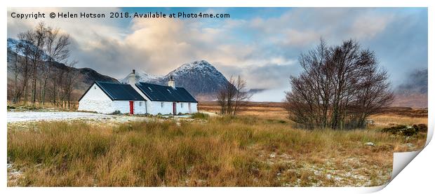 Blackrock Cottage in Scotland Print by Helen Hotson