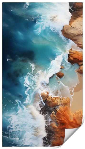 Sandy Beach Abstract  Print by Bahadir Yeniceri