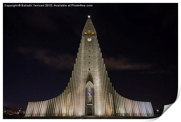  Hallgrimskirkja Cathedral  Print by Bahadir Yeniceri