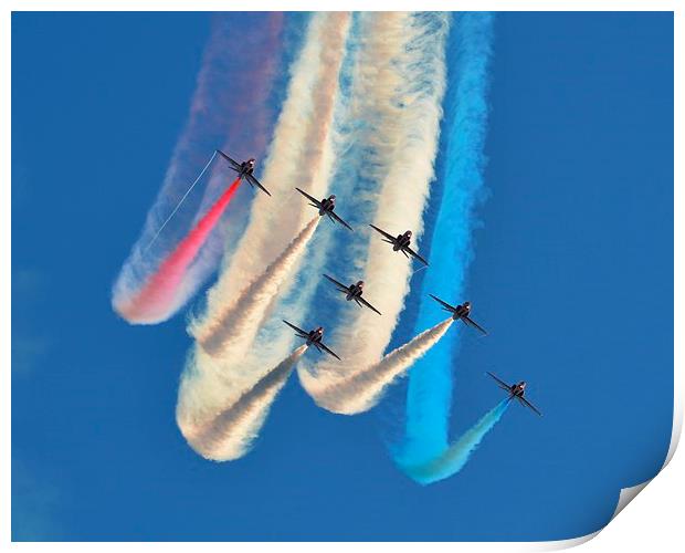 Red White & Blue - Red Arrows Print by Kelvin Brownsword